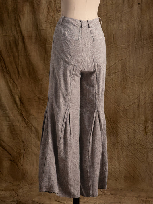 SOARIN WORLD Wide Leg Pleated Cotton Linen Trousers N-DCZ242TF01