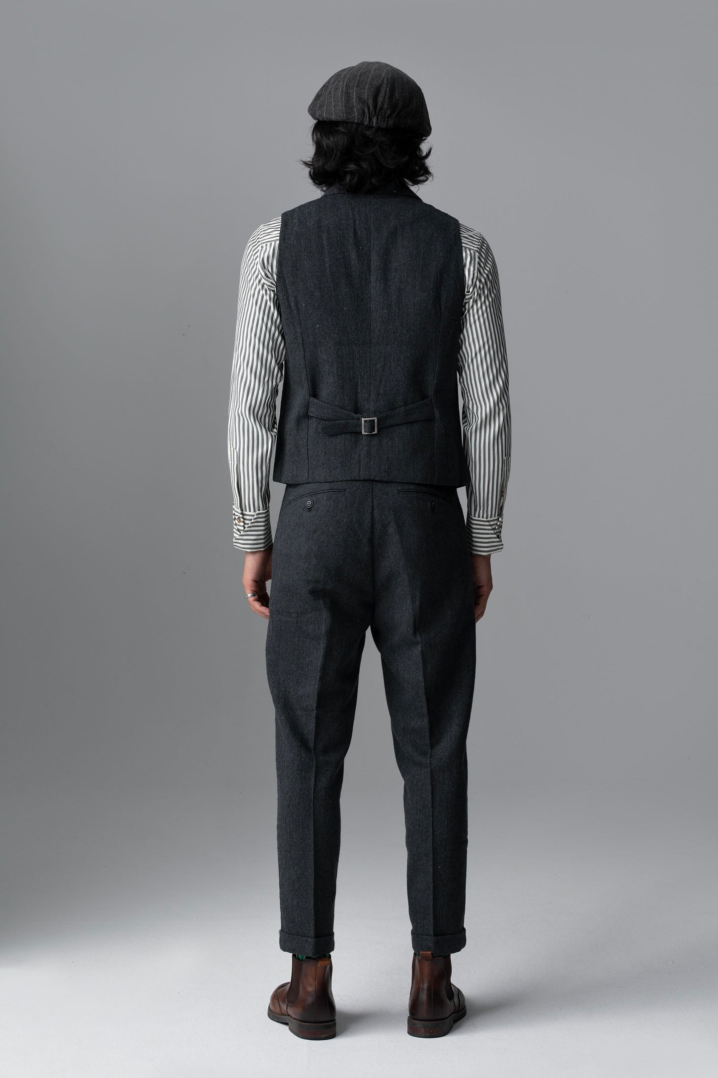 British style elegant woolen suit vest for men Retro business slim casual lapel suit vest