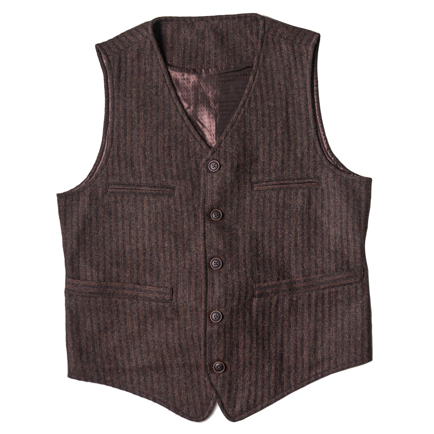 Independent retro yuppie wool vest men British business formal striped vest suit vest