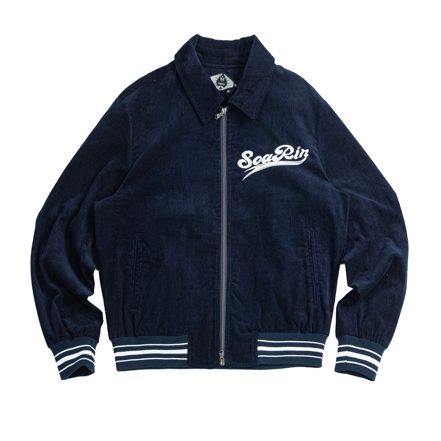 American retro style corduroy jacket men's winter warm embroidery casual loose baseball jacket