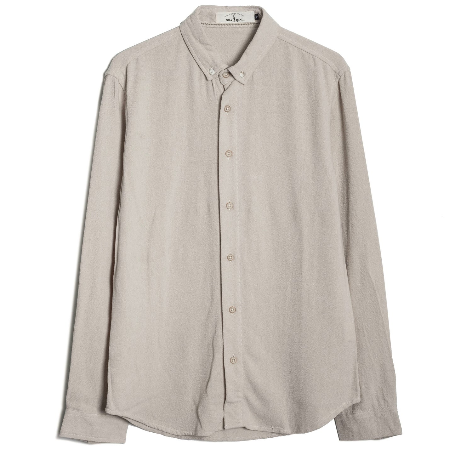 British retro style long sleeve linen shirt men's vintage drape business casual inner wear long sleeve shirt