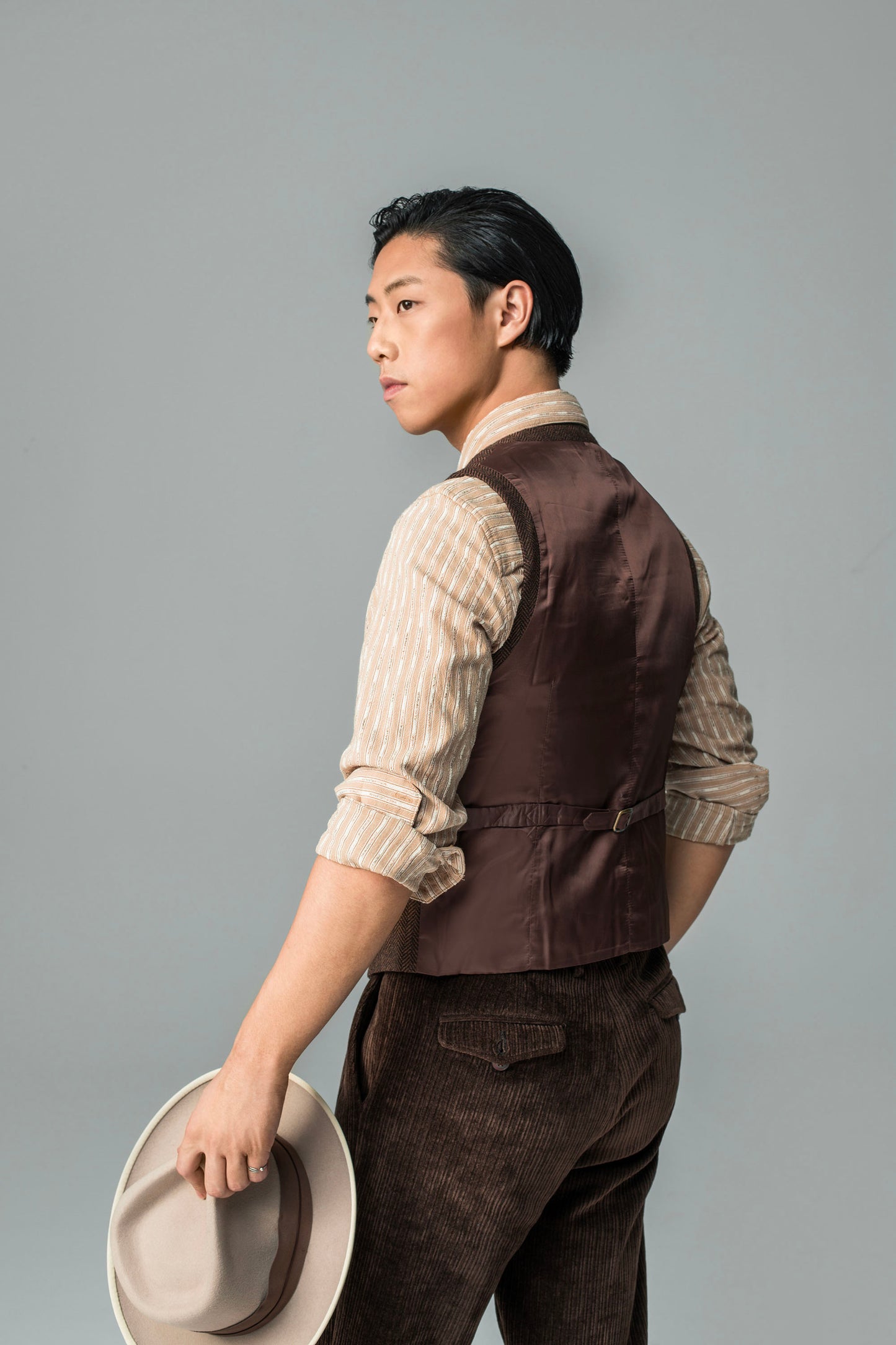 Independent retro British tweed suit vest men's vintage inspiration patchwork suit vest wool vest
