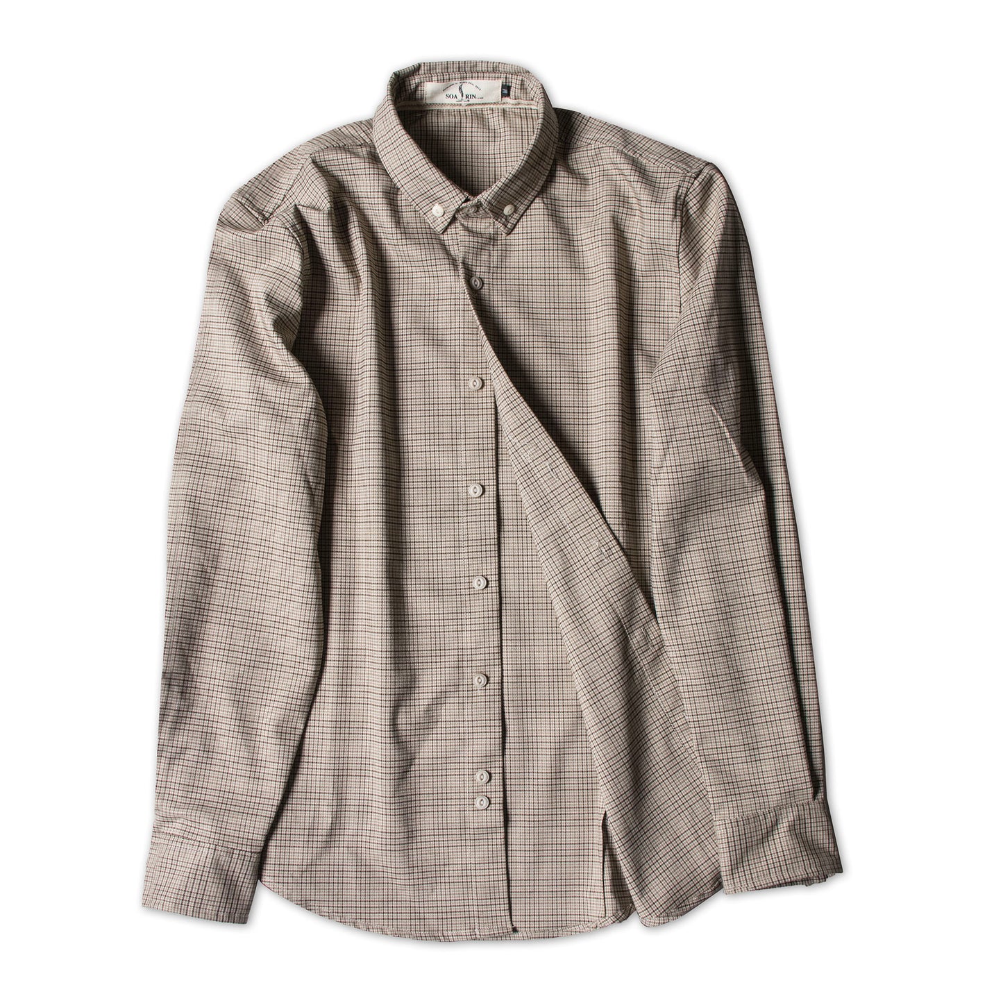 British retro plaid long-sleeved shirt for men, yuppie business casual slim-fit non-iron suit shirt