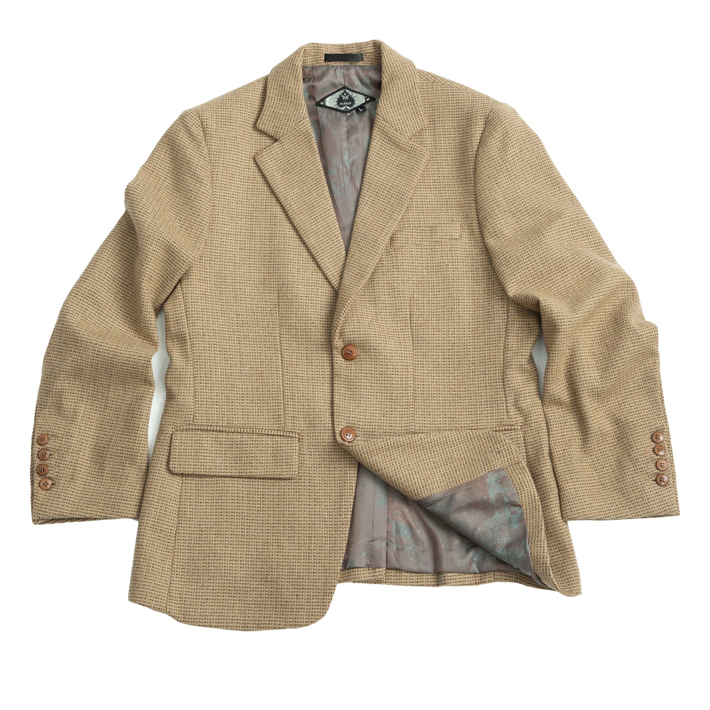 Waffle British retro wool suit jacket for men Business casual slim suit