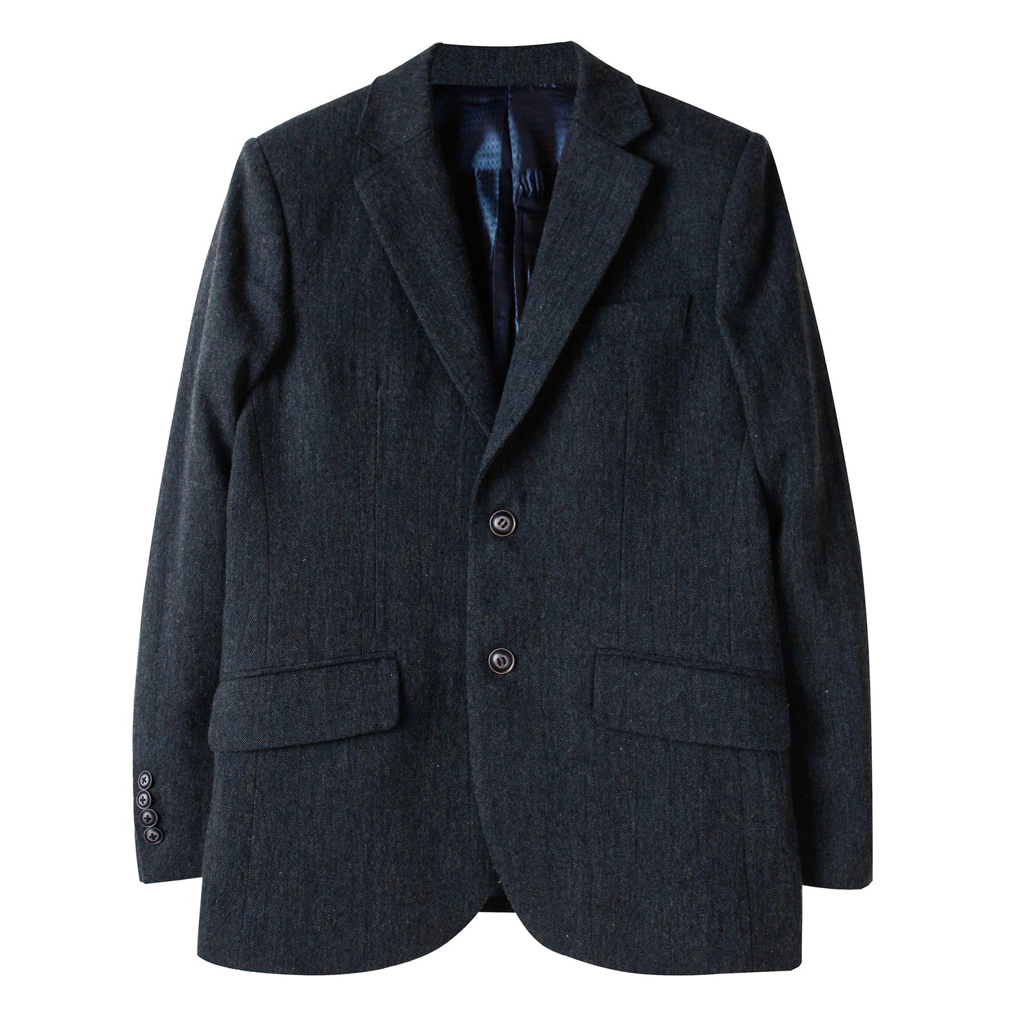 Retro British style woolen suit jacket for men yuppie business formal casual suit