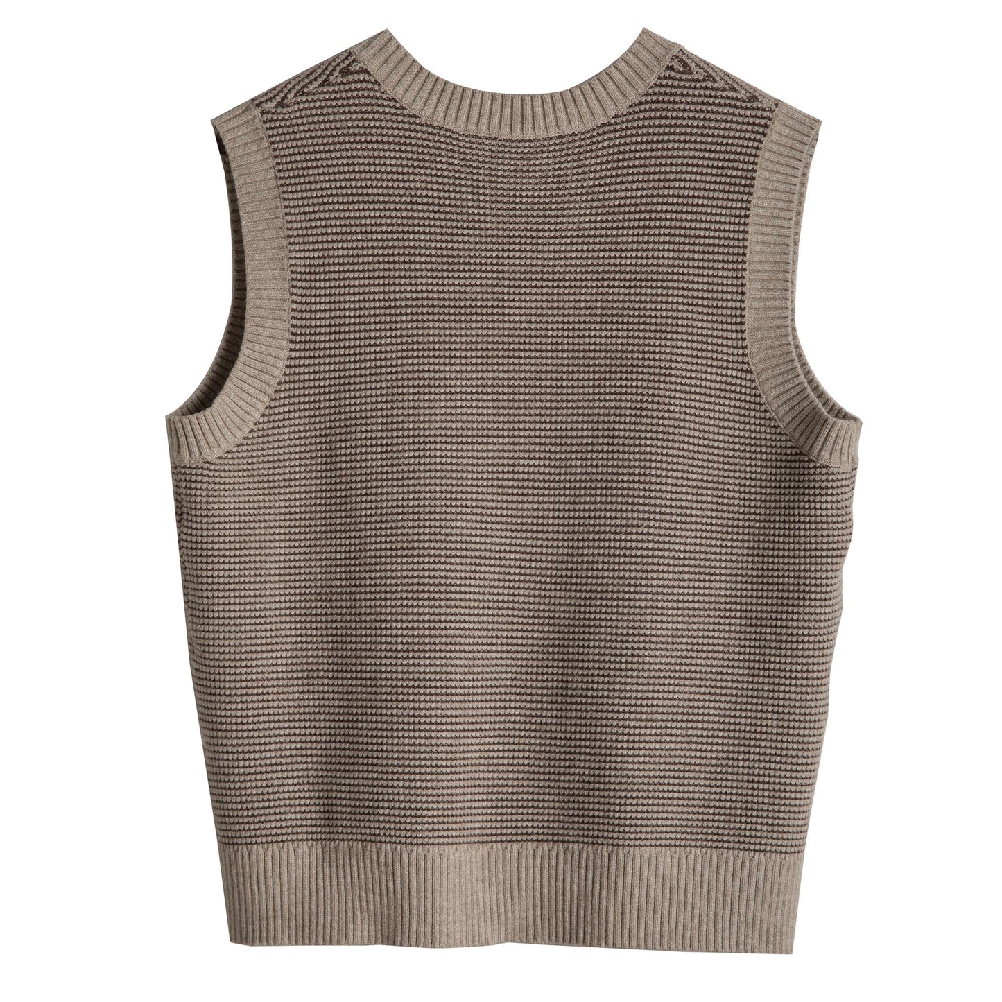 British retro style V-neck sweater vest for men vintage houndstooth plaid casual knitted vest