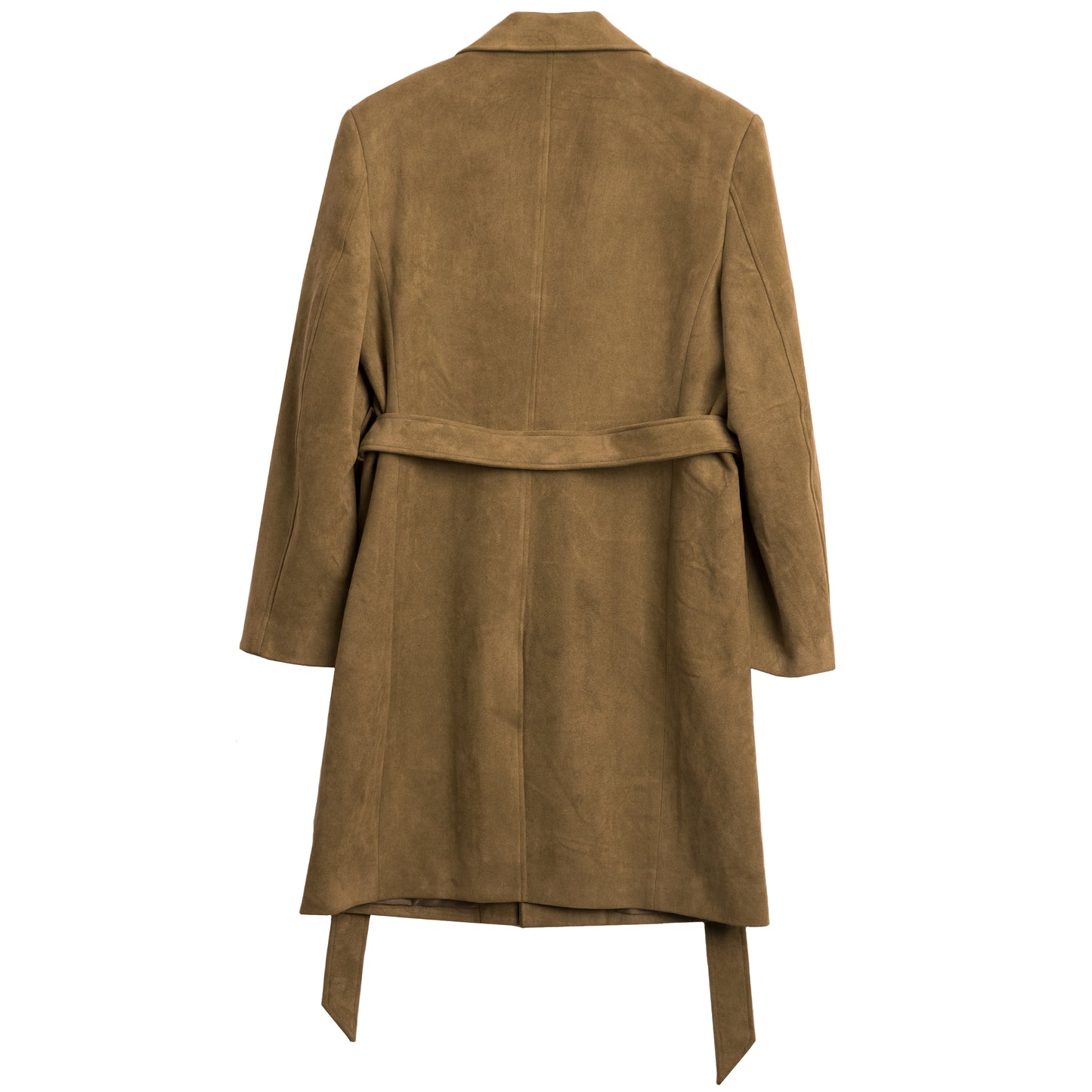 Retro British style deerskin suit coat for men Autumn and winter yuppie below the knee mid-length suede trench coat