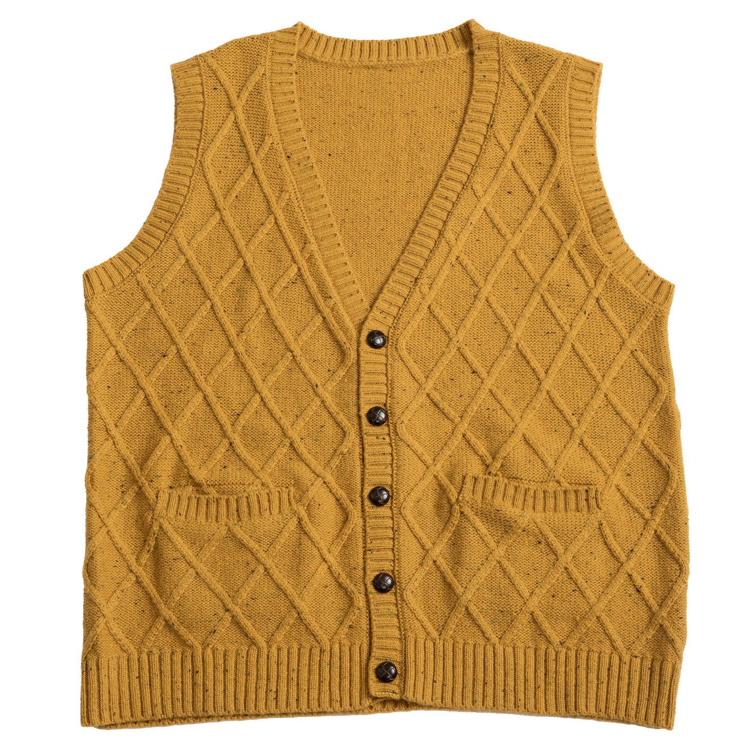 British retro style sweater cardigan vest men's diamond check cable knit sweater vest waistcoat