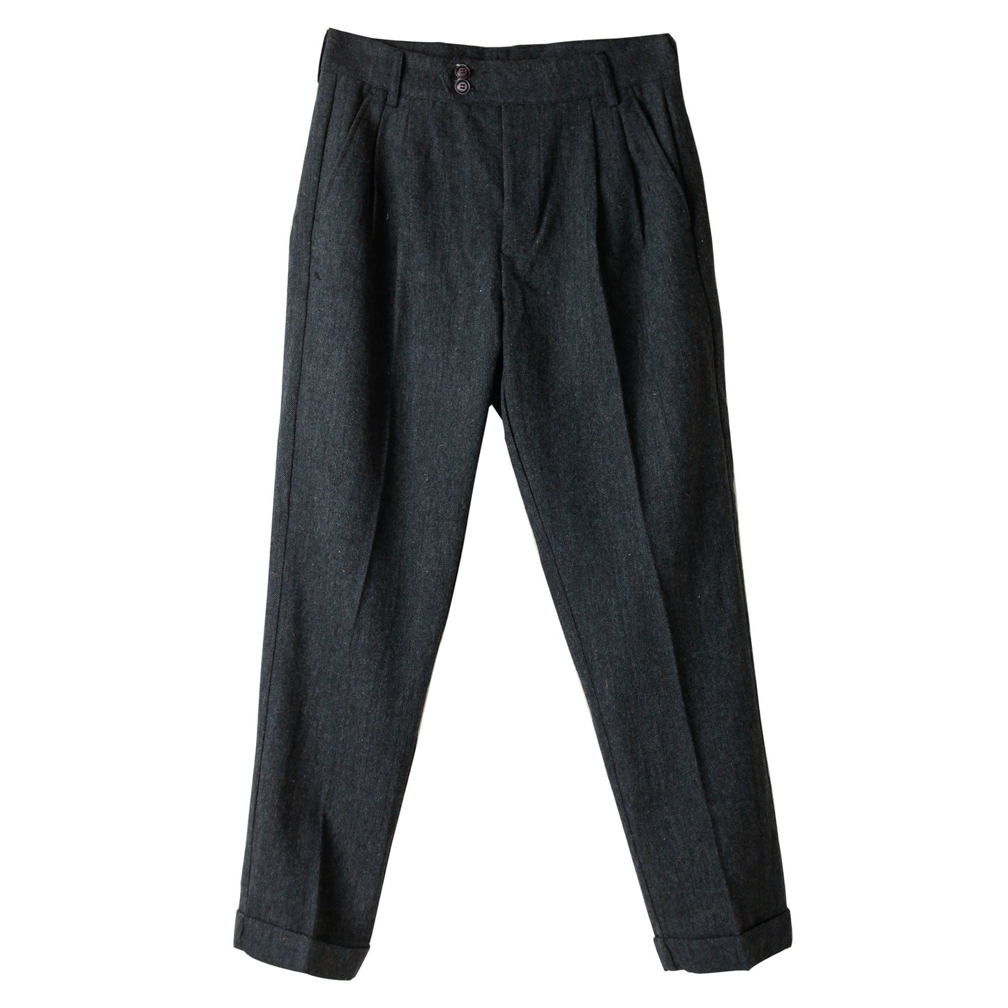 British retro style straight suit pants for men wool business casual slim fit tapered nine-point pants