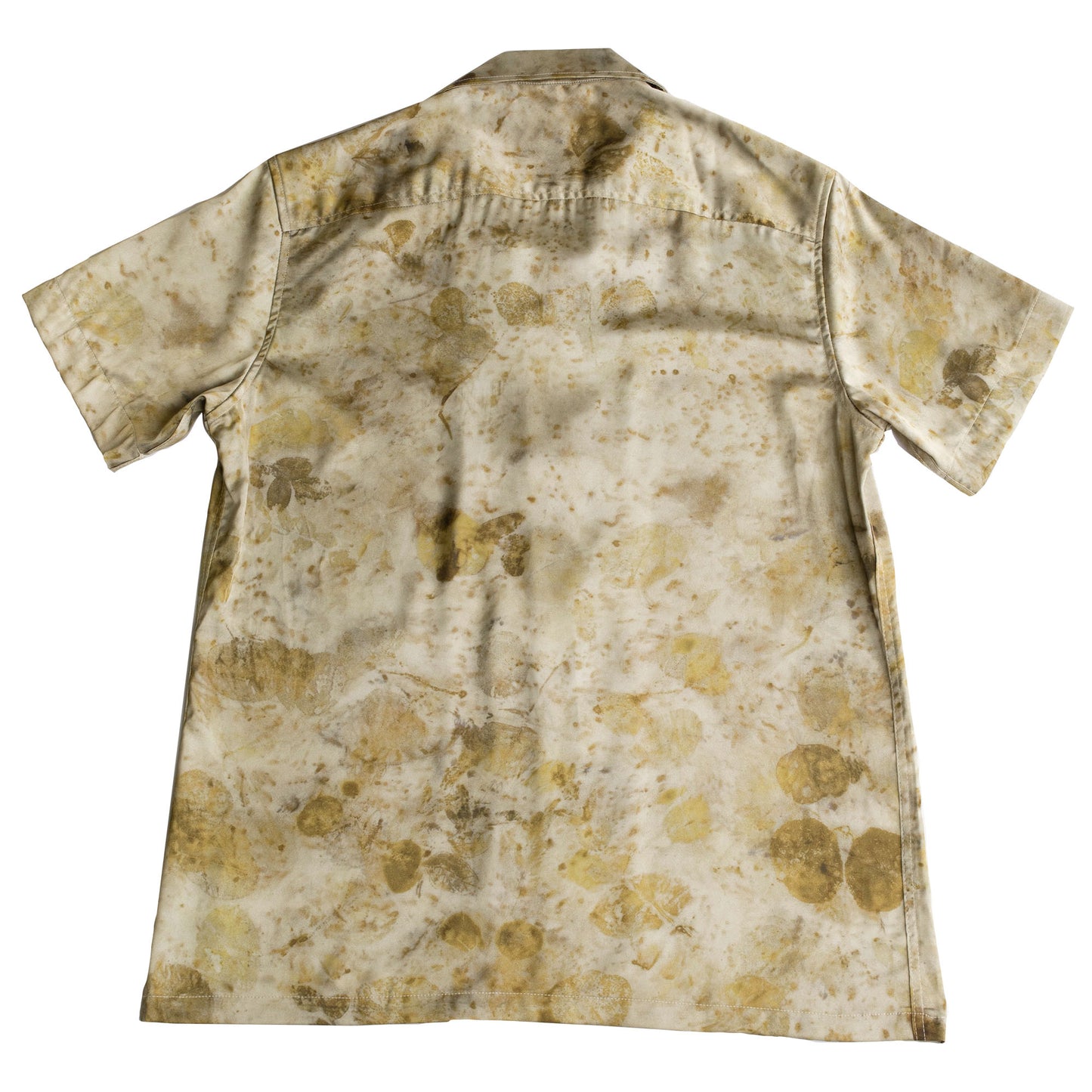 Retro yuppie style Cuban collar shirt men's Vintage distressed style Baroque print short-sleeved shirt