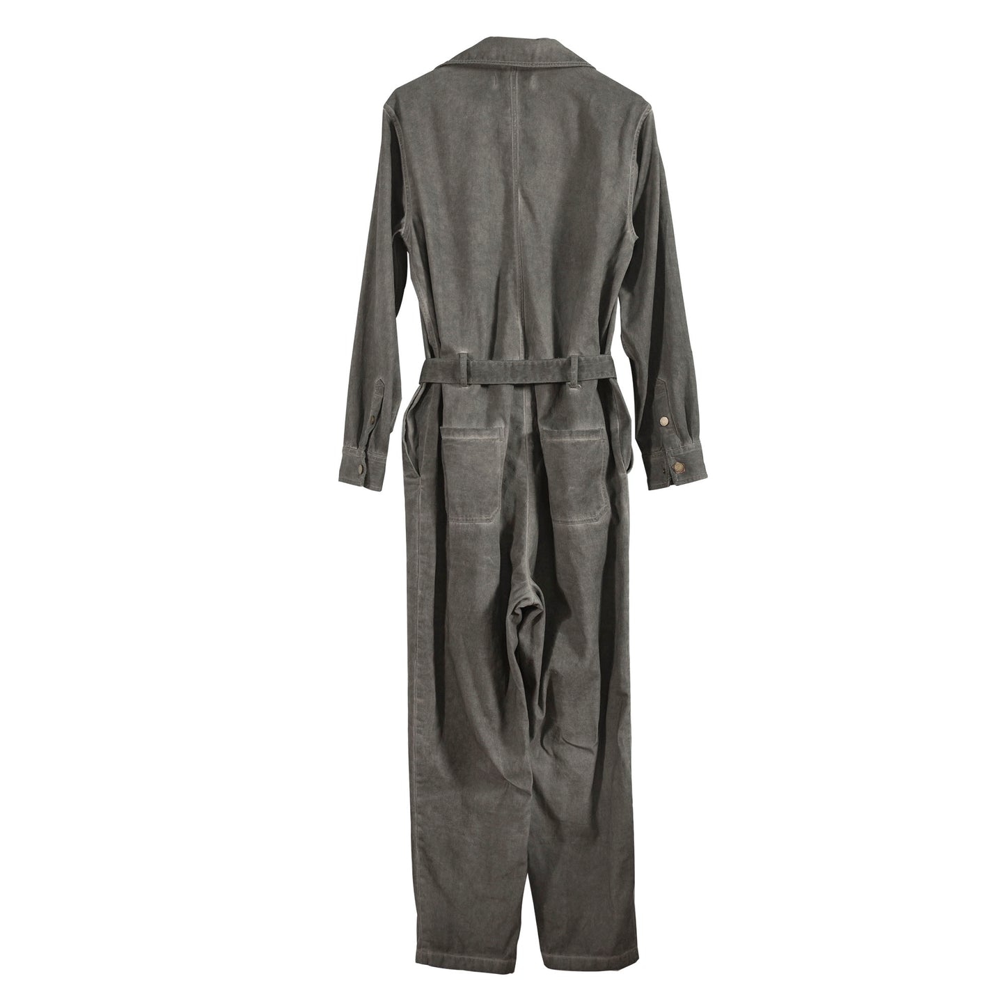 Retro American work jumpsuit men's Ami Khaki distressed casual loose straight jumpsuit