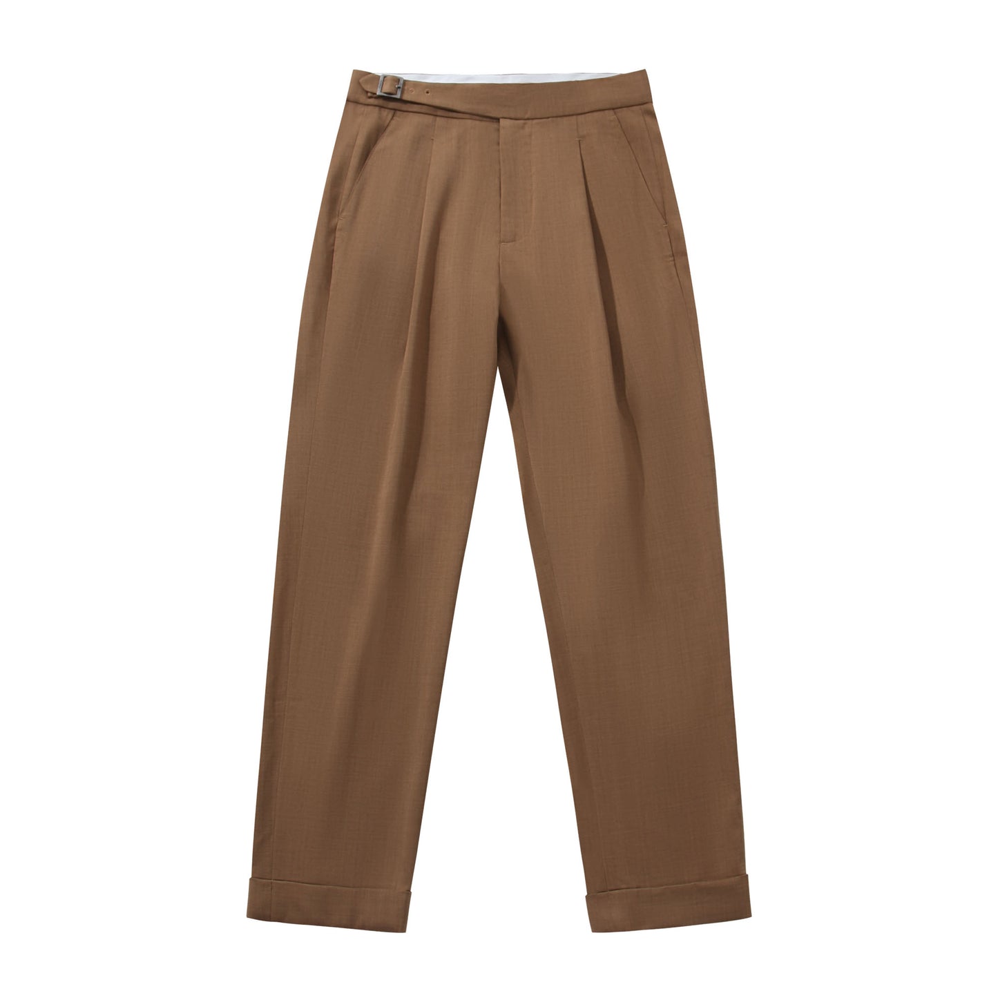 Italian Naples plaid trousers men's retro style business gentleman casual straight nine-point trousers