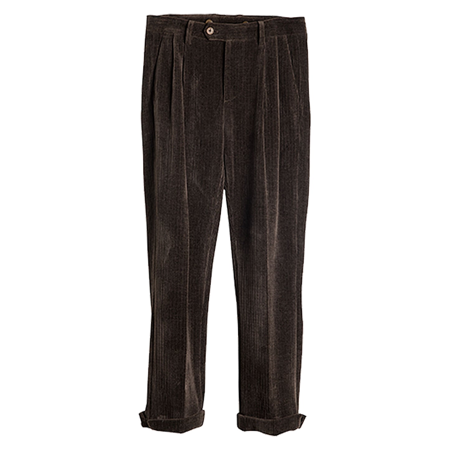 British retro style corduroy straight pants men's winter corduroy drape casual loose wide-leg suit trousers