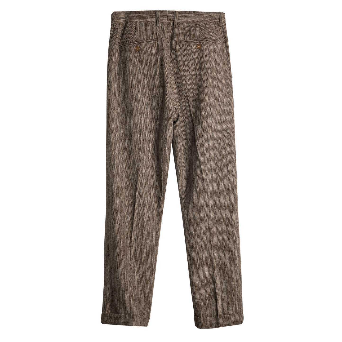 British retro striped suit pants for men, wool straight-leg loose pants business casual trousers