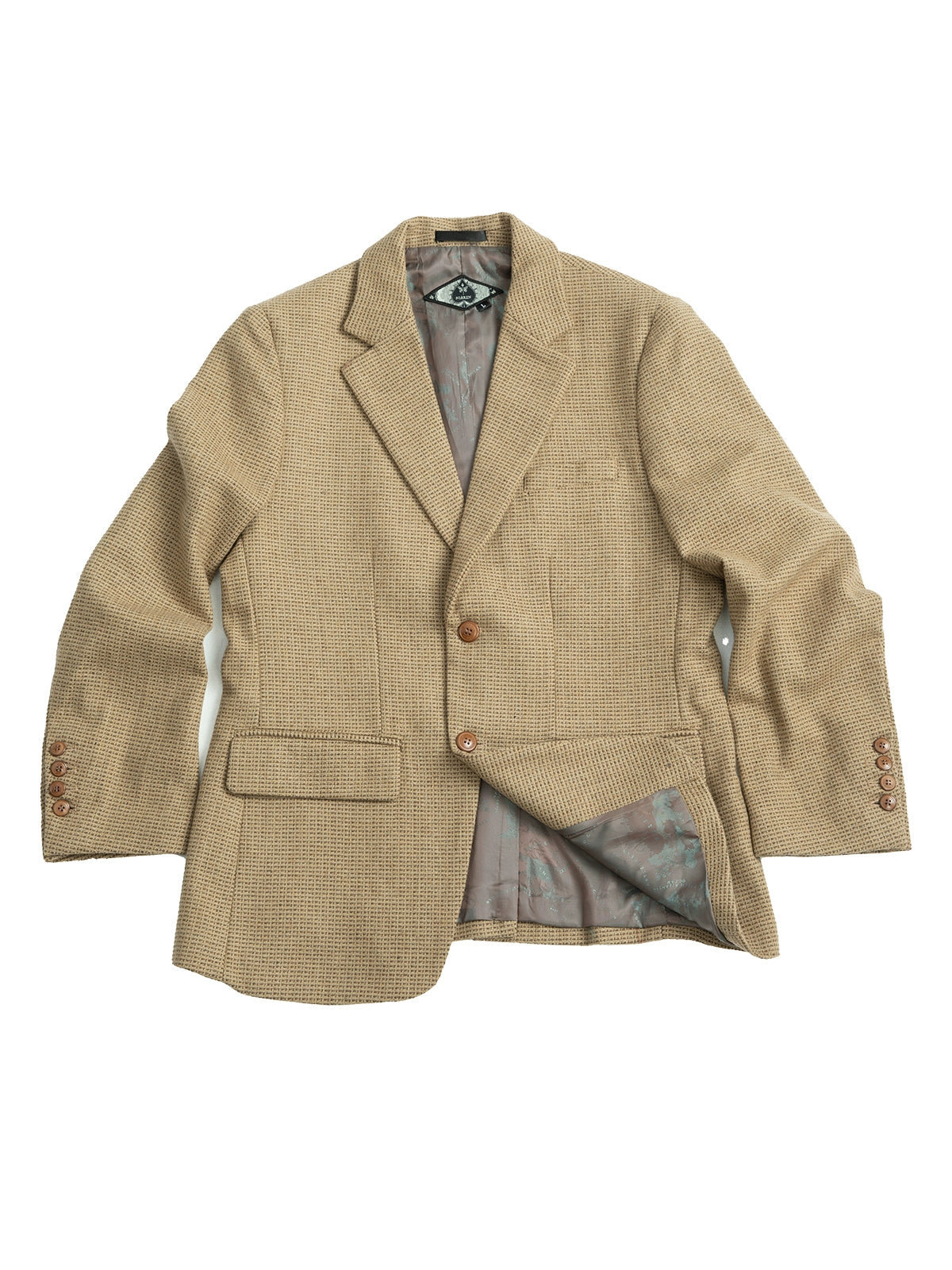 SOARIN【华夫格】英伦复古羊毛呢西装外套男绅士感商务休闲单西服