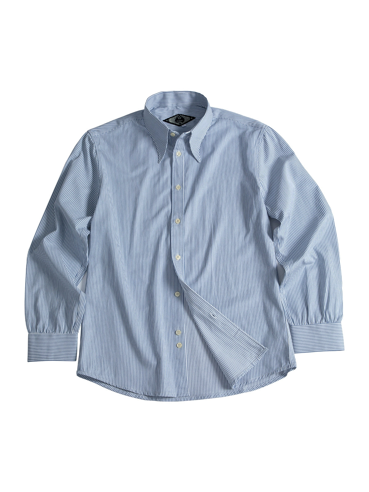 SOARIN British Vintage-Style Striped Business Casual Slim-Fit Suit Long-Sleeve Shirt