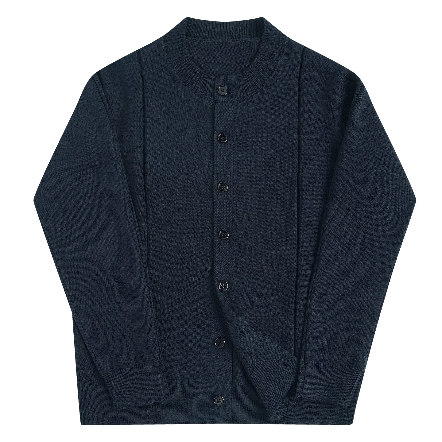 Soarin Crew Neck Knit Cardigan Business-Casual Slim-Fit Sweater Jacket