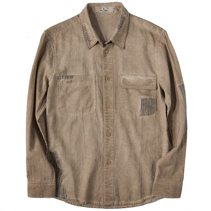 SOARIN WORLD Gai Yu Xia Series Retro Fit Linen Cotton Blend Shirt Z92C219