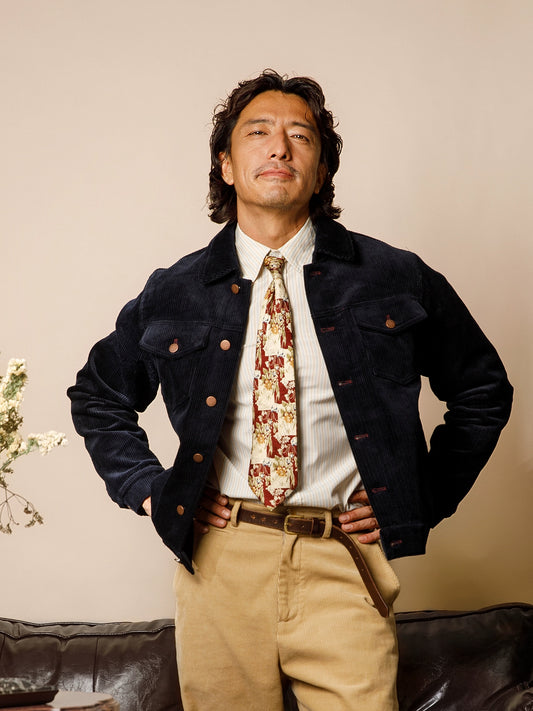 SOARIN美式复古灯芯绒夹克男 痞帅绅士翻领短款飞行员工装夹克潮