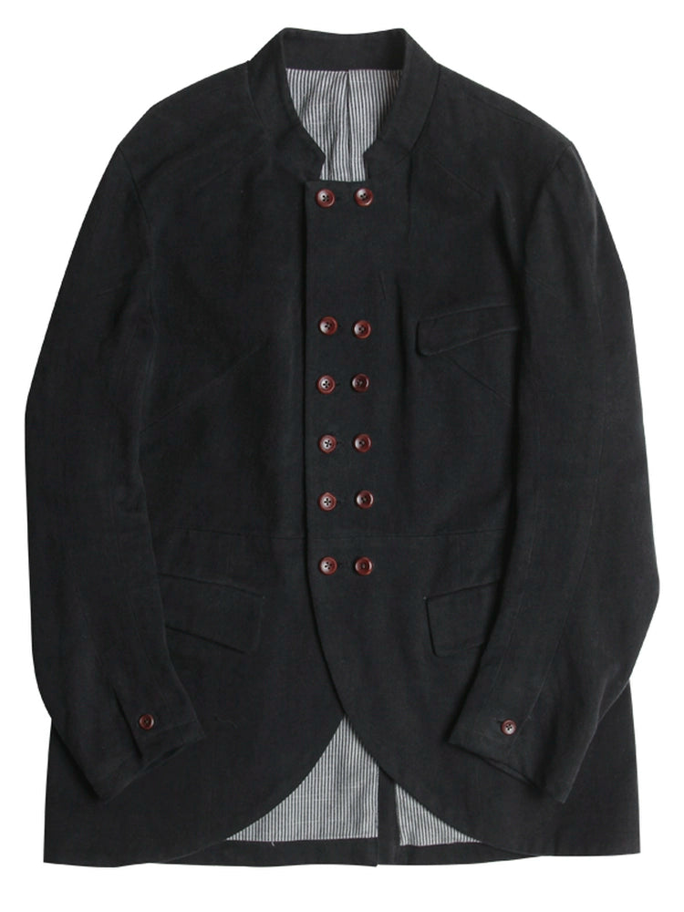 Soarin Vintage New Chinese Style Double-Breasted Jacket Revised Zhongshan Suit Stand Collar Jacket