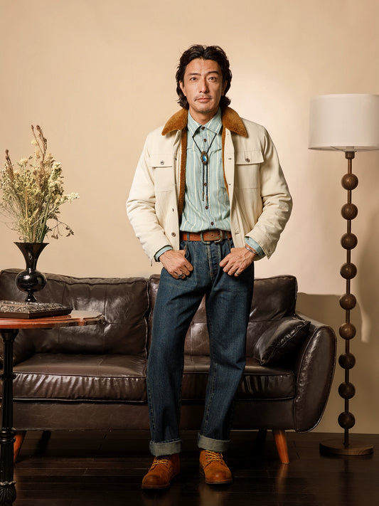SOARIN Amekaji Workwear Loose Straight Heavy Brushed Cotton Shirt Jacket YAOZ253TJ96