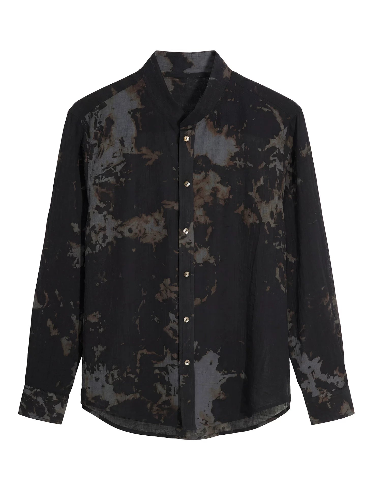 SOARIN Amekaji Vintage Straight Fit Bamboo Blend Tie Dye Stand Collar Shirt PNZ262TC481
