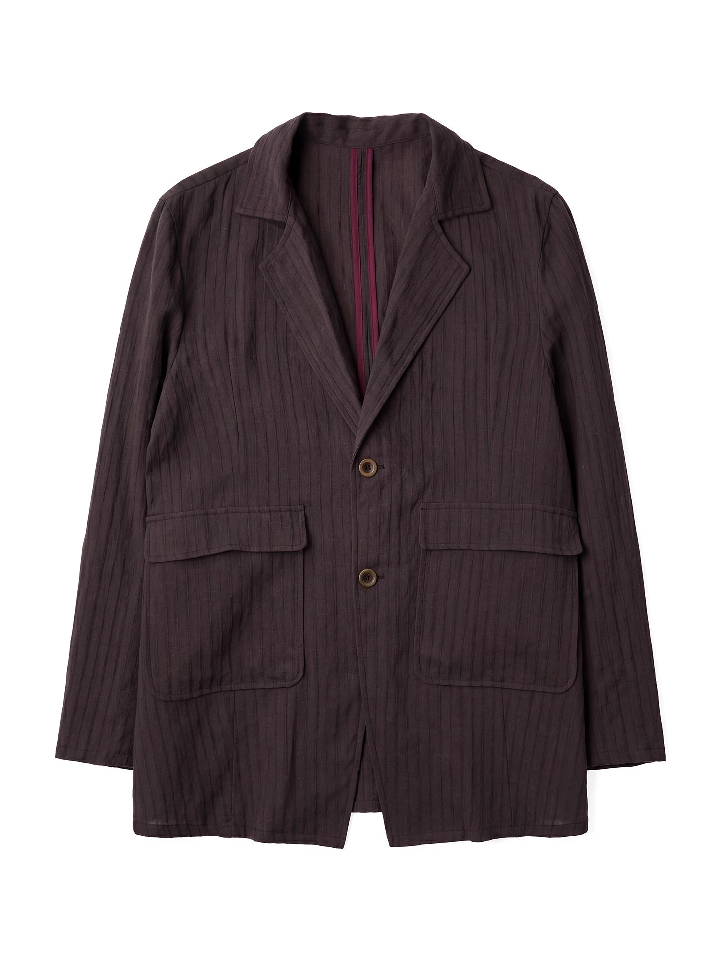 SOARIN Gentleman Vintage Regular Fit Lyocell Linen Blend Stripe Casual Blazer LM262XZ05
