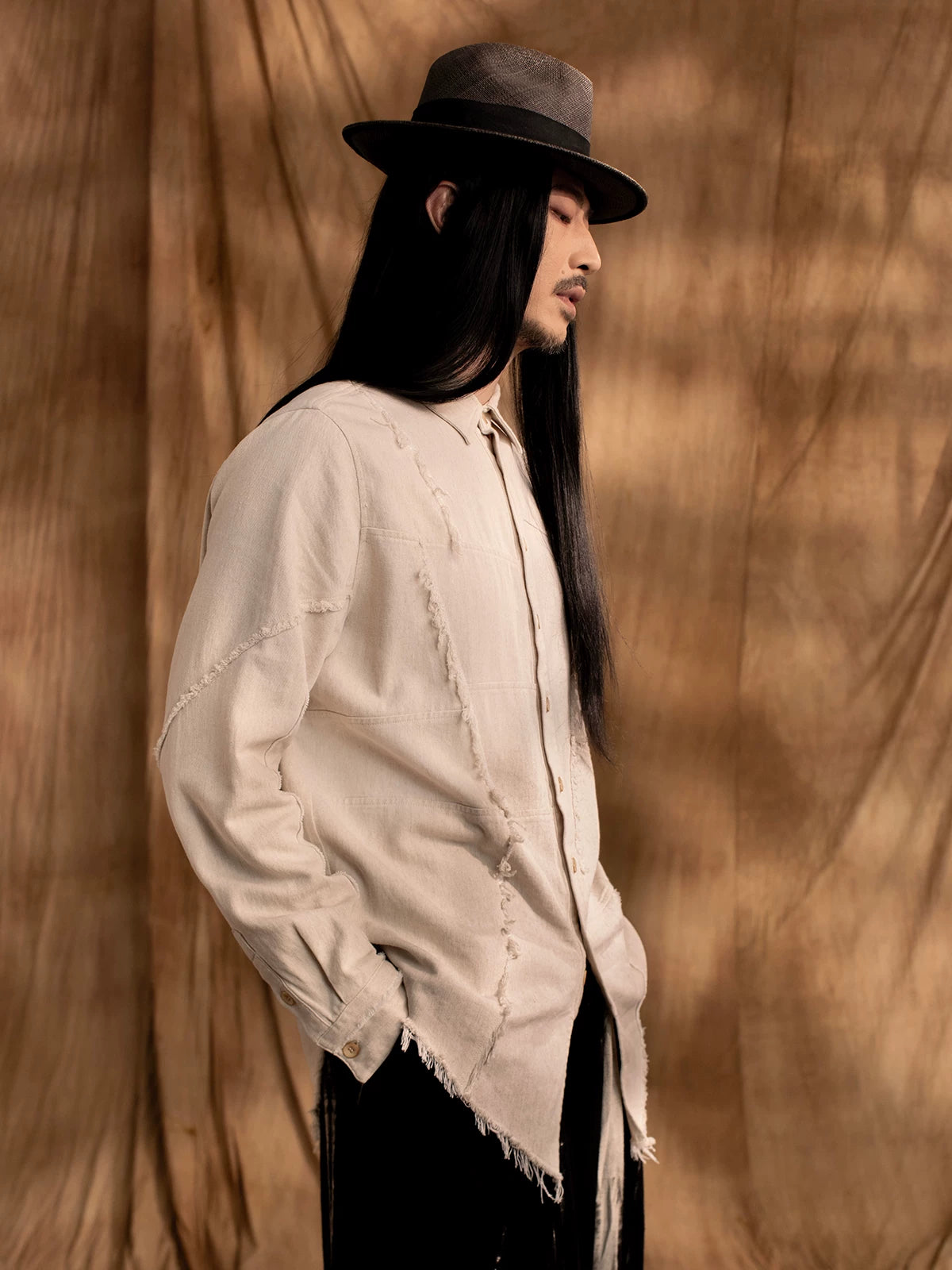 SOARIN WORLD gai yu xia Series Oversized Fit Cotton Chinese Retro Men's Shirt DCZ233TC186