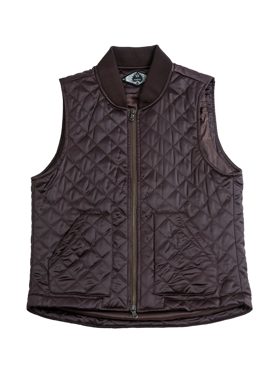 Soarin British Vintage Style Quilted Lined Cotton Vest Diamond Pattern Zipper Casual Warm Vest