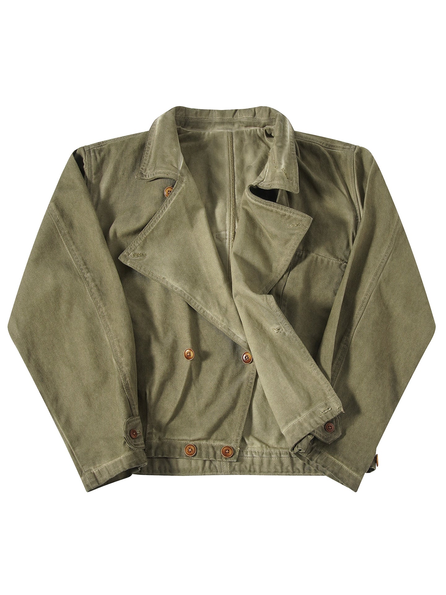 Soarin Vintage-Washed American Retro Motorcycle-Style Heavyweight Denim Pilot Jacket