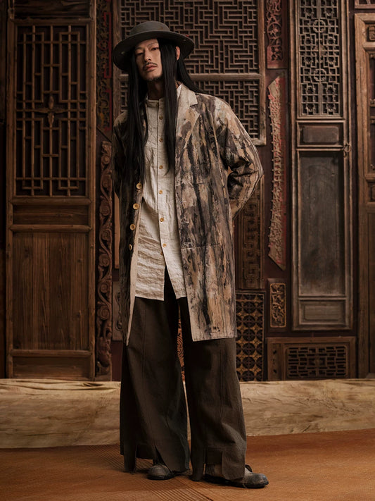 SOARIN WORLD Gai Yu Xia Fish-Mouth Collar Botanical Dye Trench Coat DCZ233TDY15