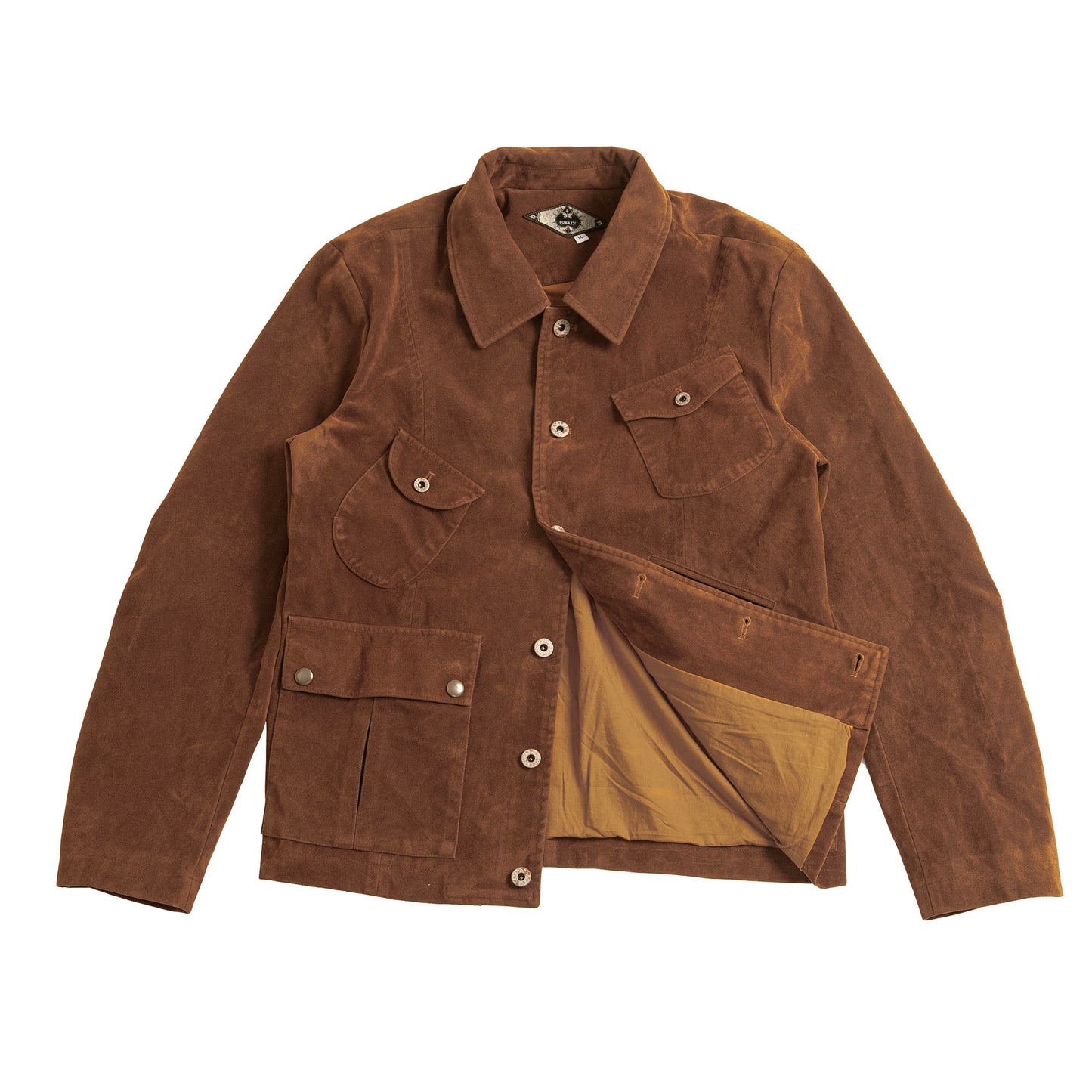 American retro style suede jacket men's Ami Khaki military uniform multi-pocket deerskin hunting jacket