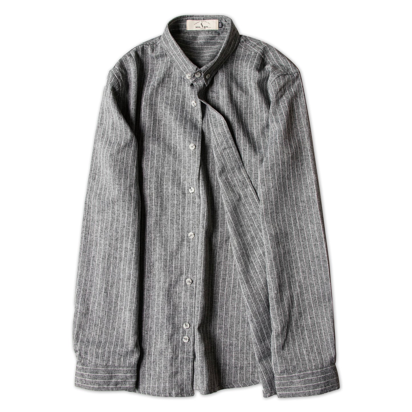British yuppie style men's retro striped shirt high-end business casual non-iron suit long-sleeved shirt