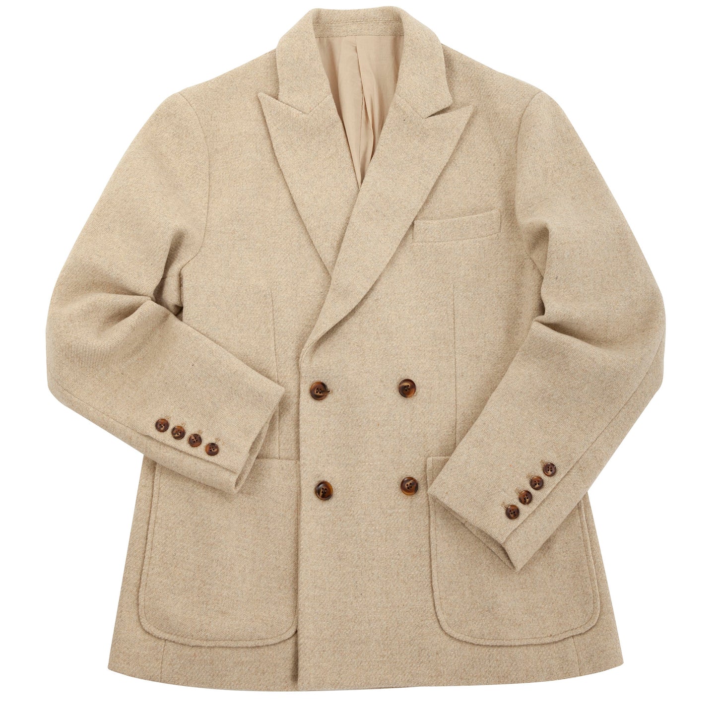 British style retro wool suit jacket for men Business formal casual double-breasted suit jacket