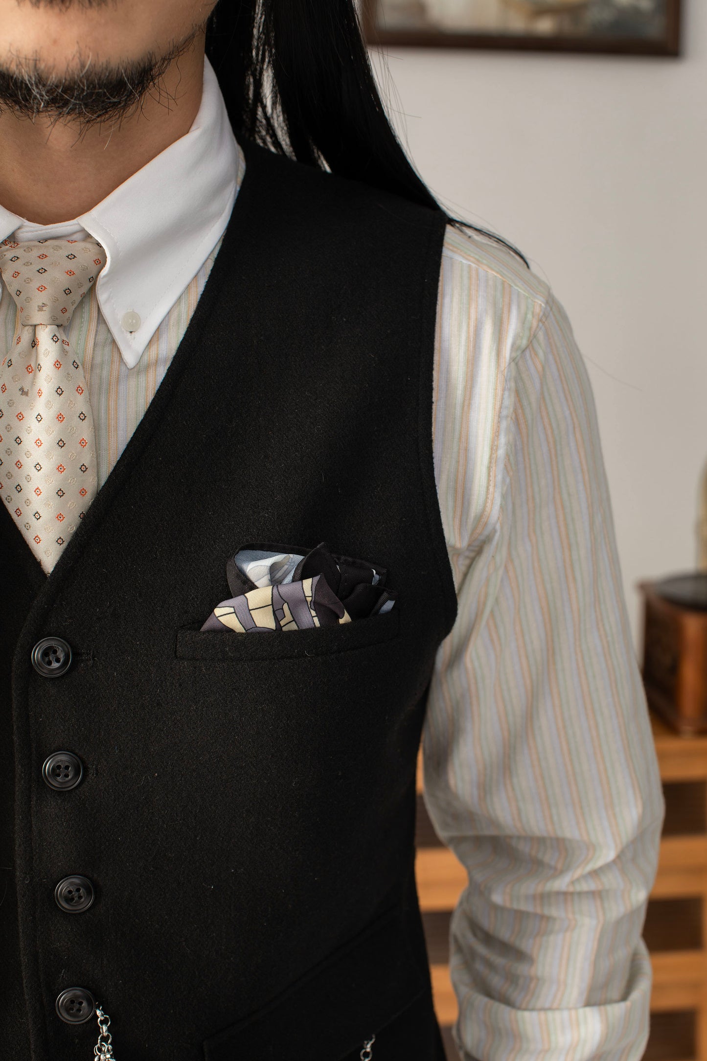 British style retro woolen suit vest for men High-end business casual slim suit vest