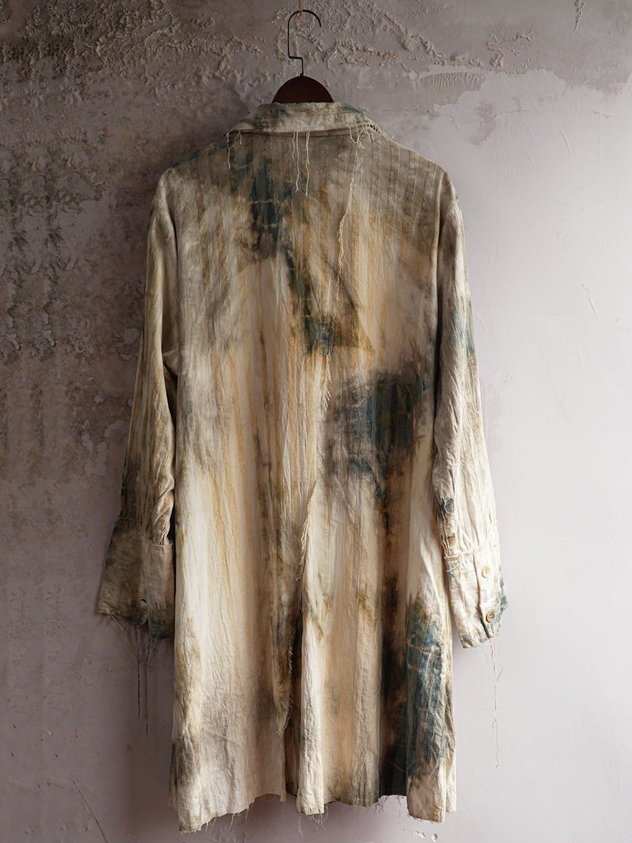 SOARIN WORLD Artistic Avant-Garde Loose-Fit Linen-Cotton Blend Shirt Coat DCZ233TC151