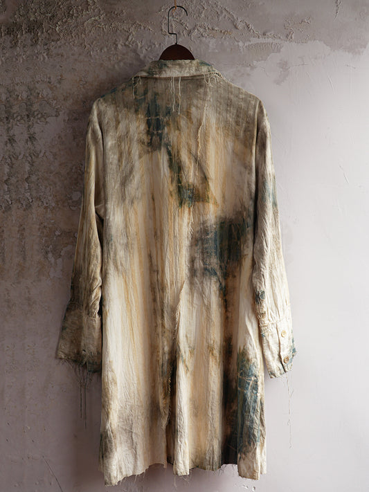 SOARIN WORLD Artistic Avant-Garde Loose-Fit Linen-Cotton Blend Shirt Coat DCZ233TC151