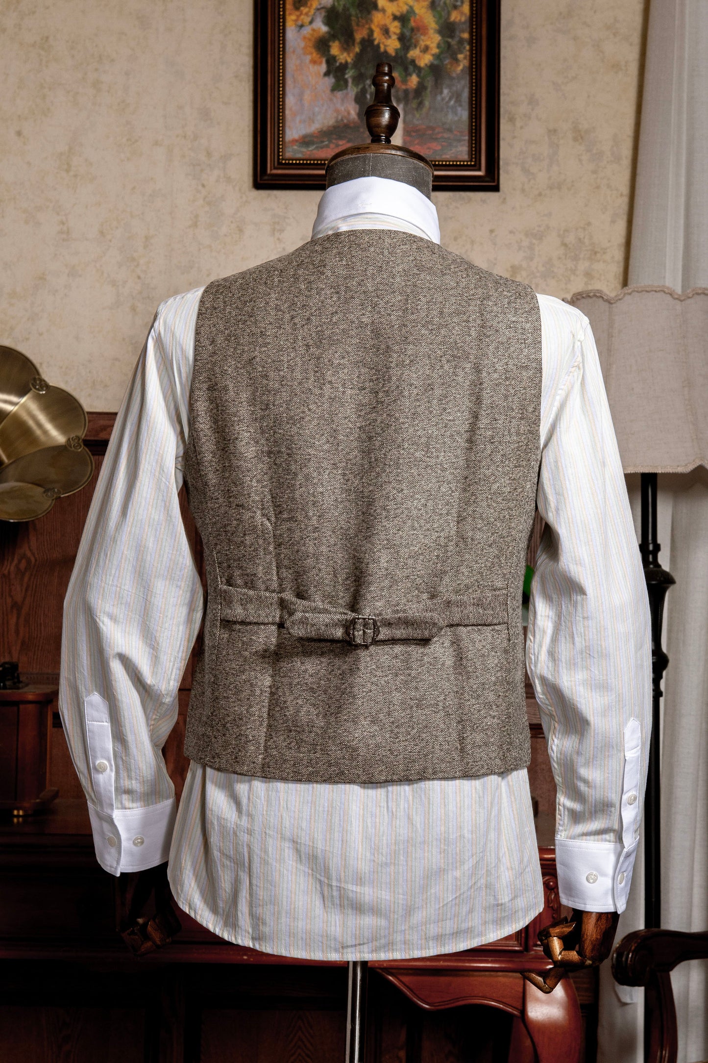Retro British suit vest for men Business casual suit vest slim fit small vest trendy waistcoat