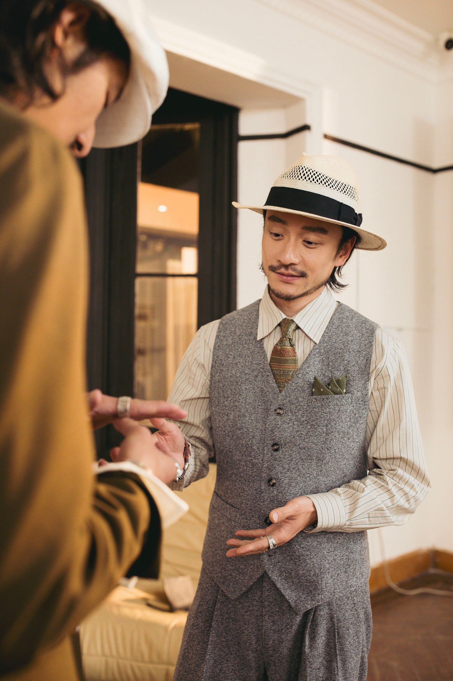 Retro British suit vest for men Business casual suit vest slim fit small vest trendy waistcoat