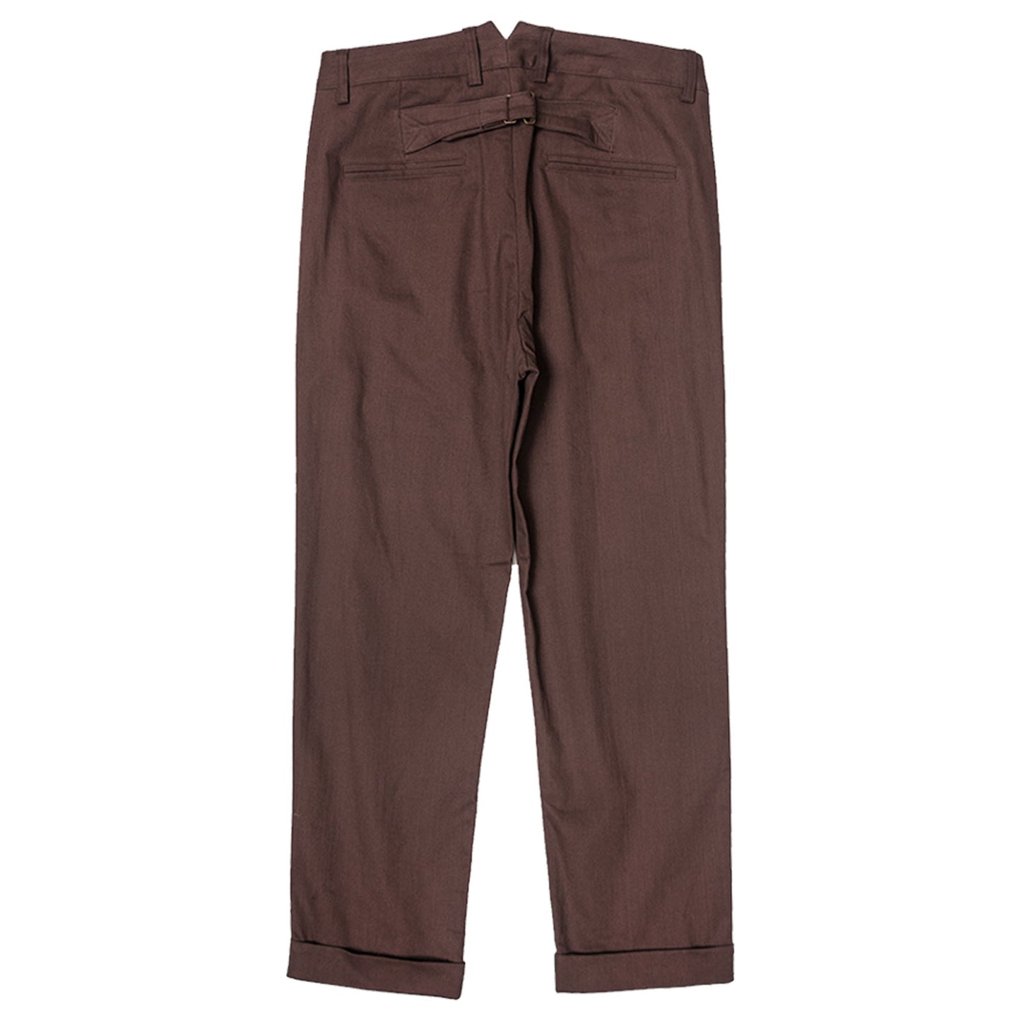 American retro style straight leg nine-point trousers for men Ami Khaki workwear casual slim coffee color nine-point trousers