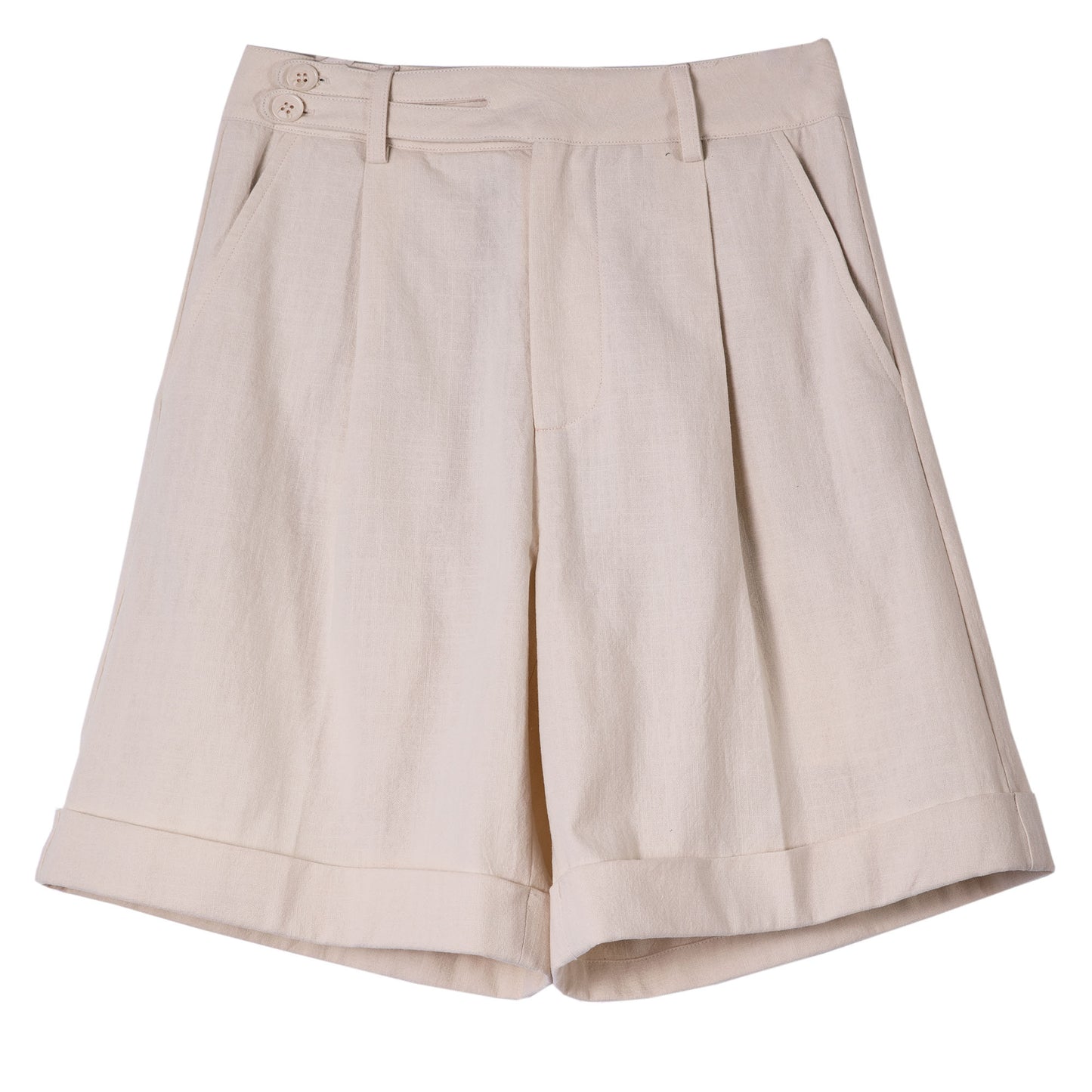 British style retro Naples shorts men's pure cotton business casual straight Bermuda shorts