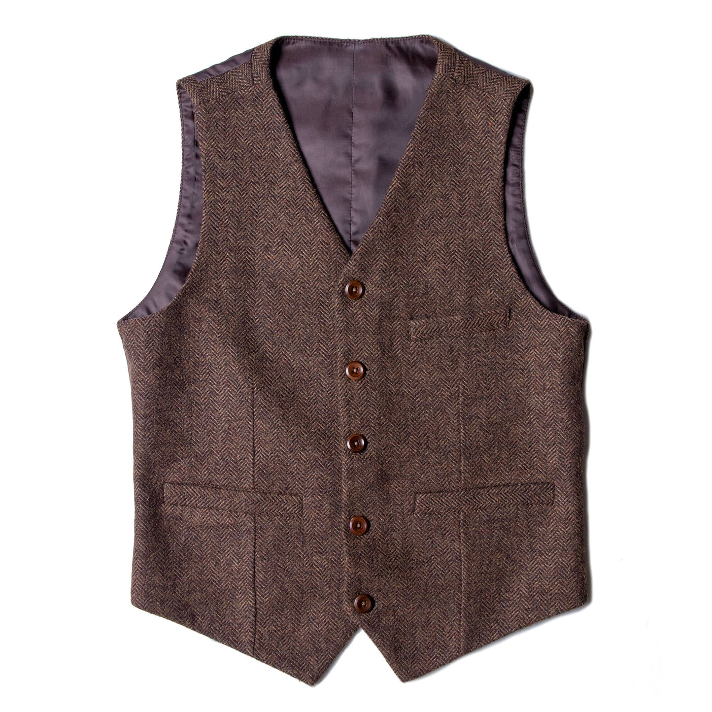 Independent retro British tweed suit vest men's vintage inspiration patchwork suit vest wool vest