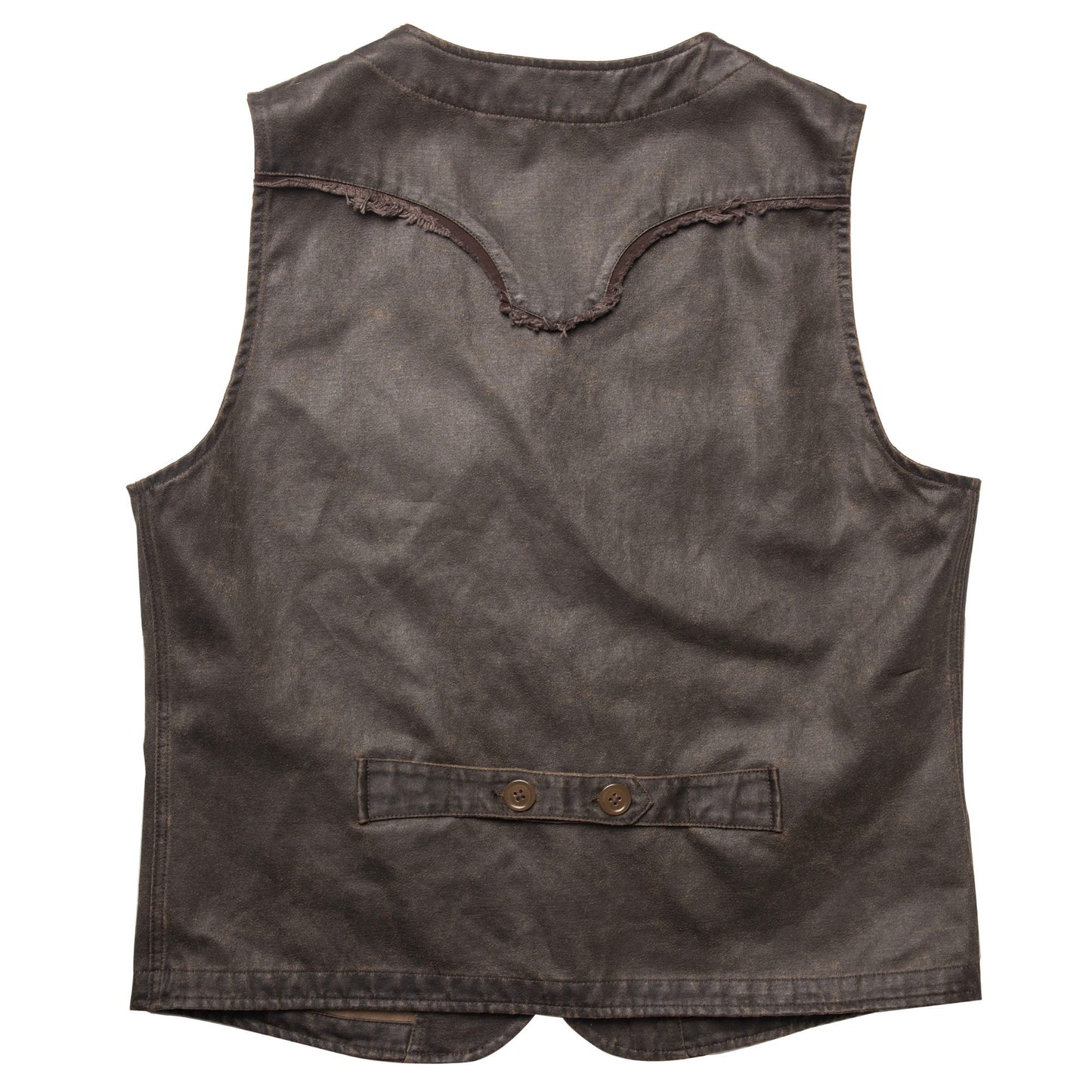 Vintage style retro leather vest men's Amei khaki multi-pocket casual slim fit suit vest