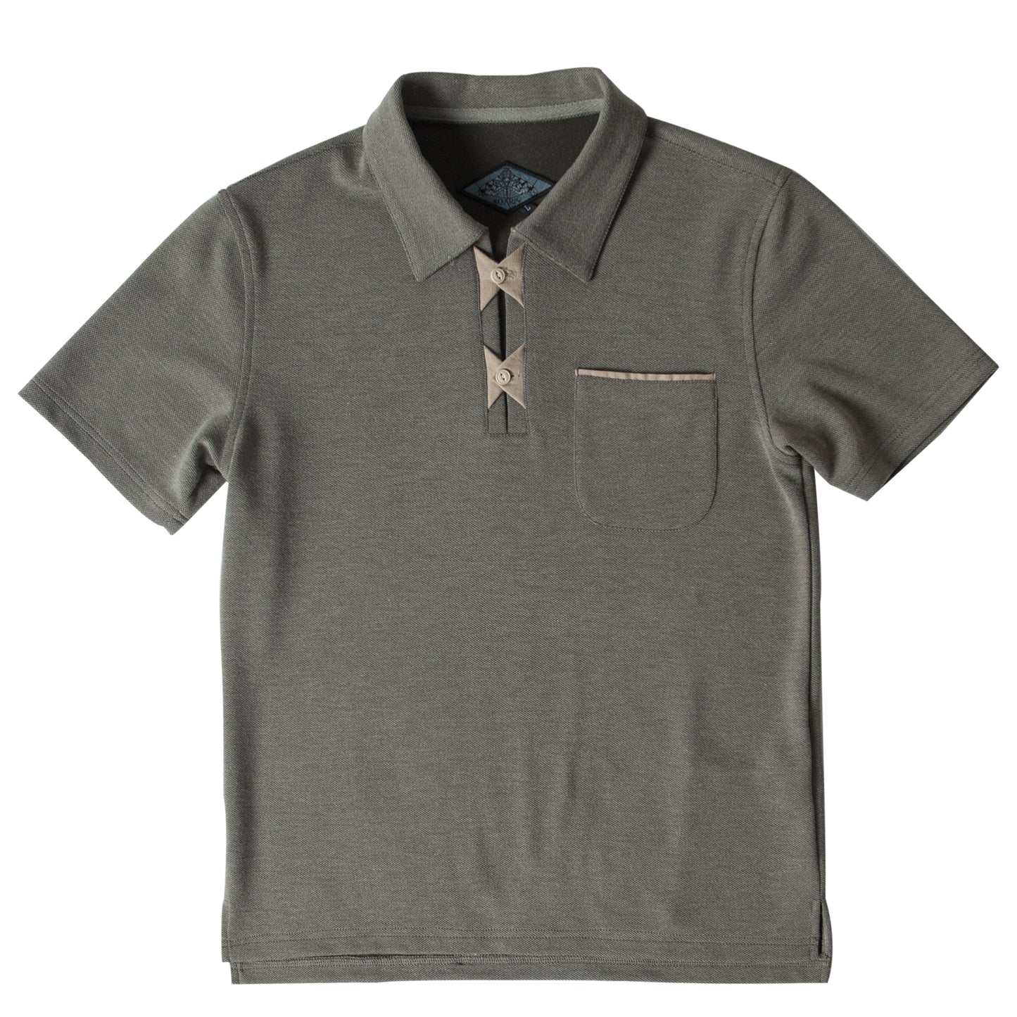 Retro Italian waffle polo shirt men's heavy business casual slim lapel short-sleeved T-shirt