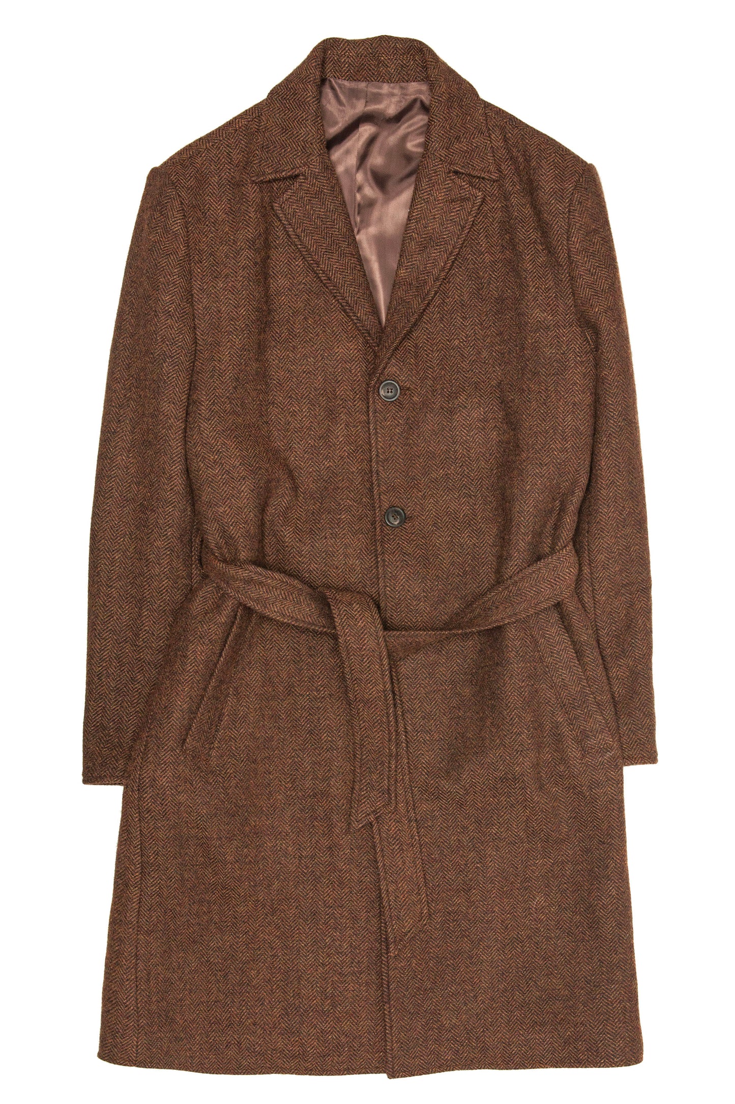 British retro style wool medium-length coat for men Woolen casual suit windbreaker jacket