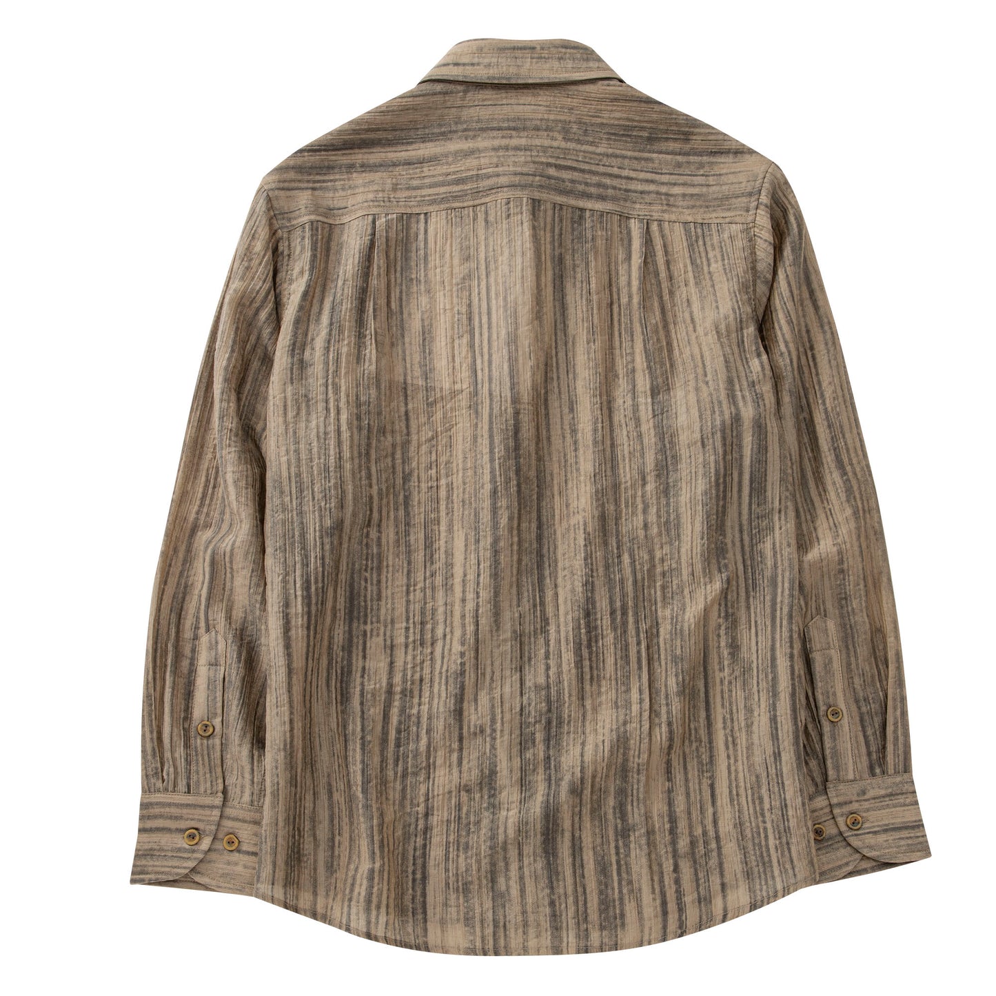 British retro striped long-sleeved shirt for men summer lightweight wrinkle-free cool casual shirt