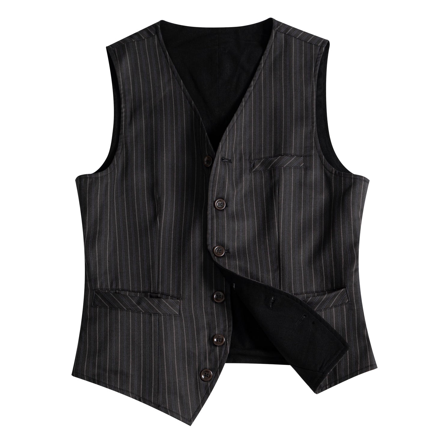 Double-sided British style striped suit vest for men business formal casual suit vest