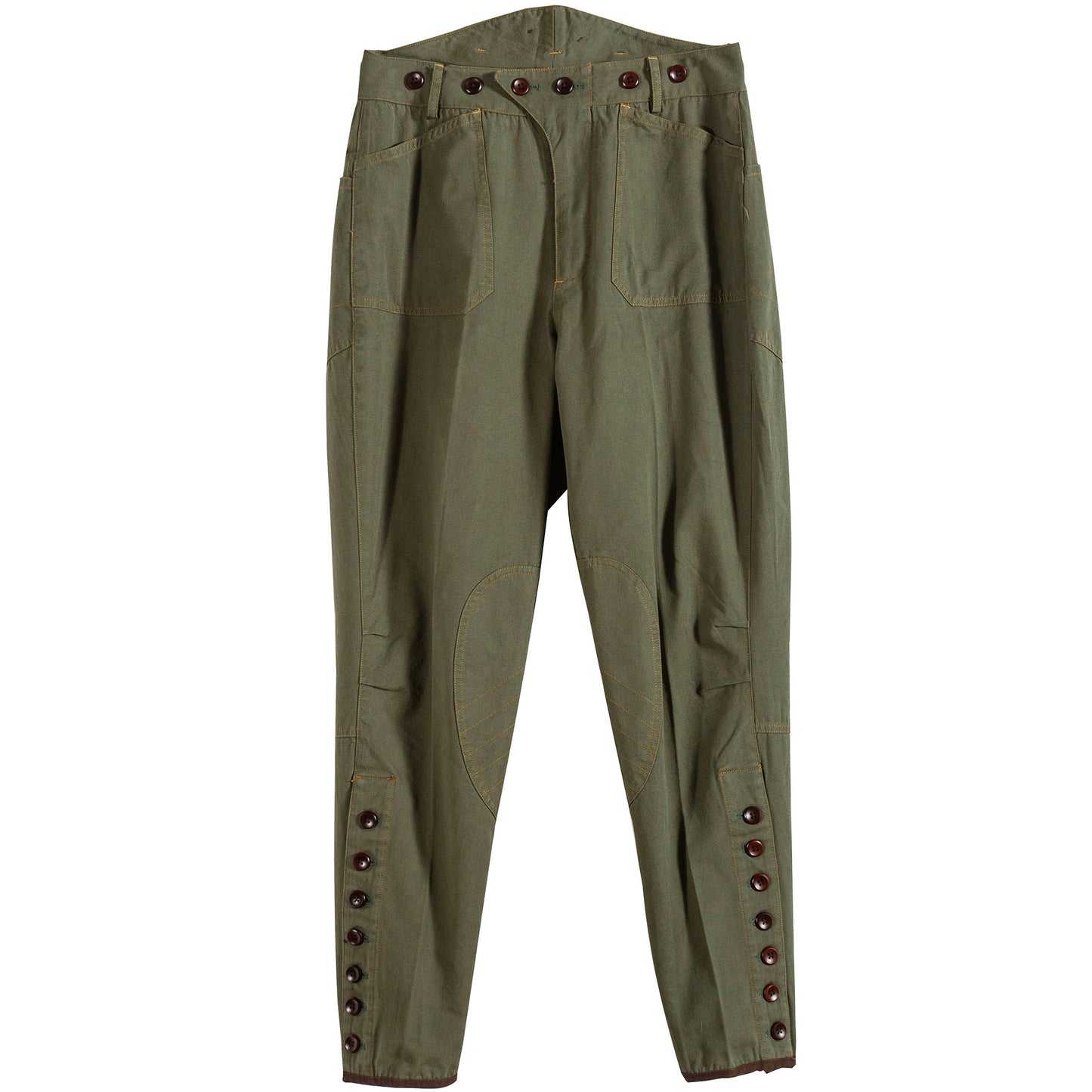 American retro style cycling pants men's Ami khaki workwear style casual slim breeches skinny nine-point pants