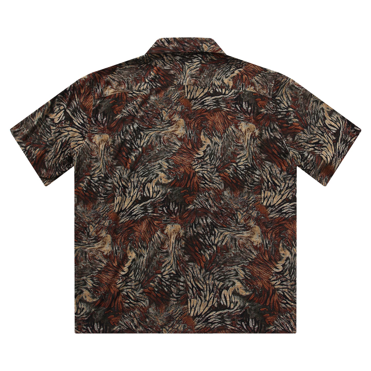 Retro yuppie style Baroque print shirt men's light Hawaiian handsome casual loose short-sleeved shirt