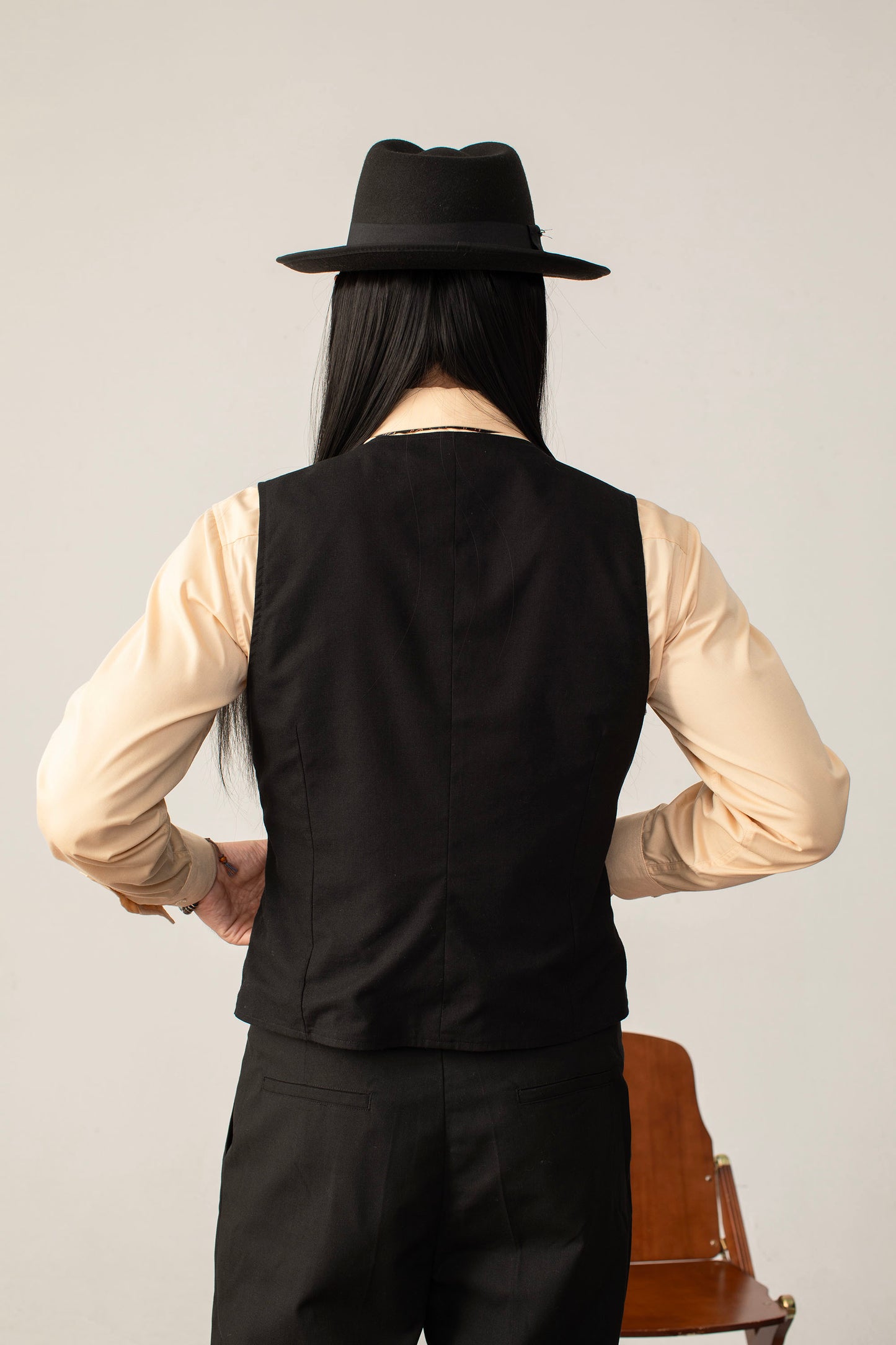 Double-sided British style striped suit vest for men business formal casual suit vest